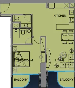 1 Bedroom apartments - Guzel Towers