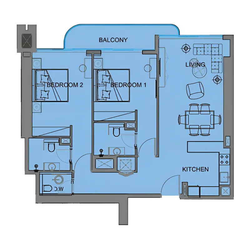 2 bedroom