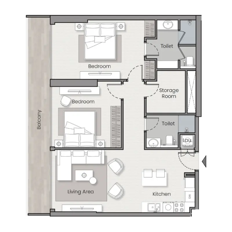 2 bedroom