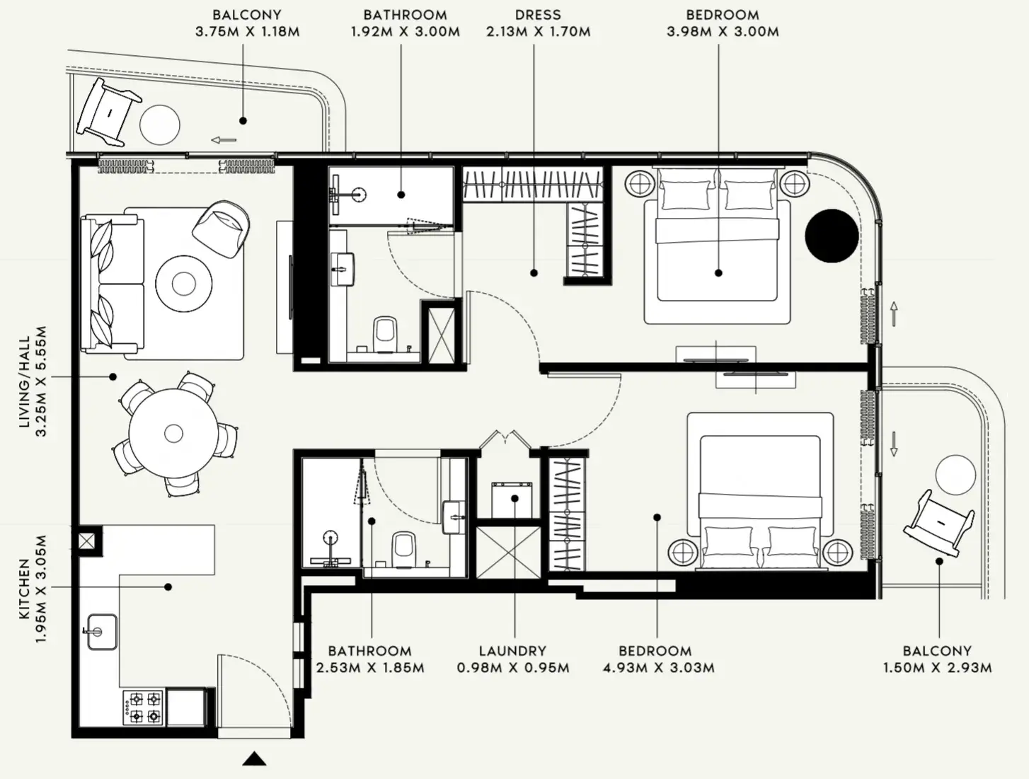 2 Bedrooms apartments - Azizi Ruby