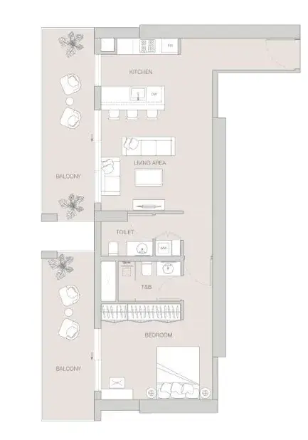 1 Bedroom apartments - W1NNER Tower