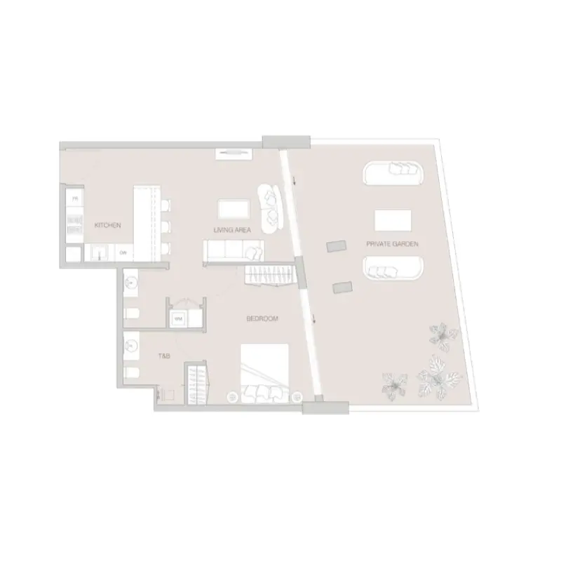 1 bedroom Apartments floor plan