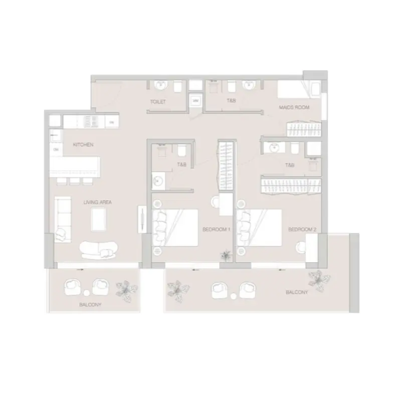 2 bedroom Apartments -  W1NNER Tower