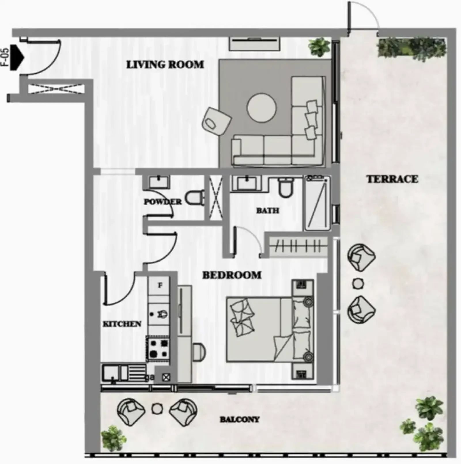 1 Bedroom apartments - Greygate Residences by ADE