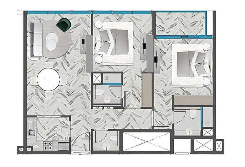2 Bedrooms apartments - Red Square