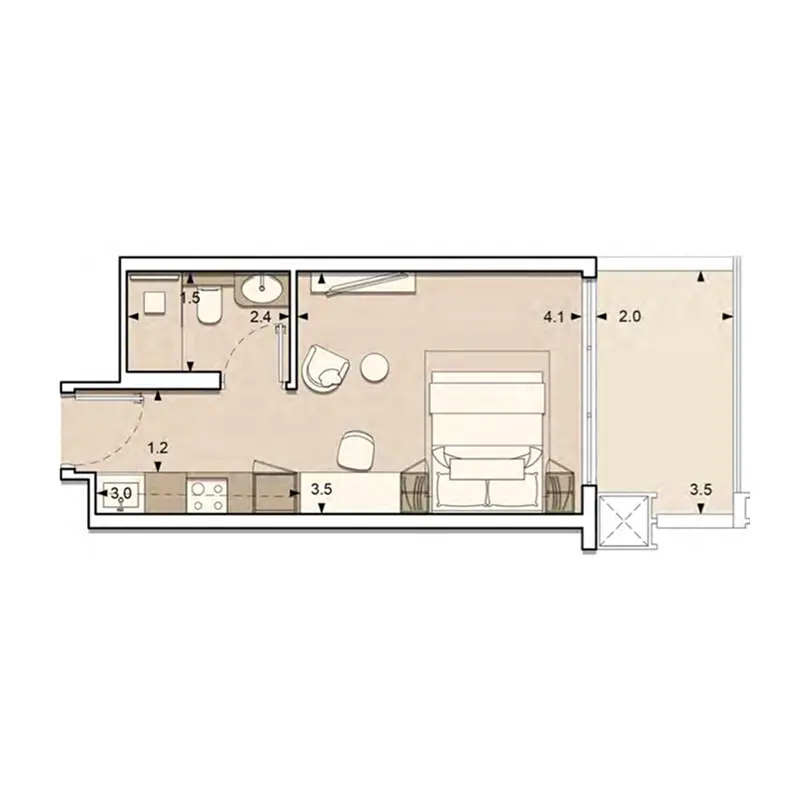 Studio floor plan