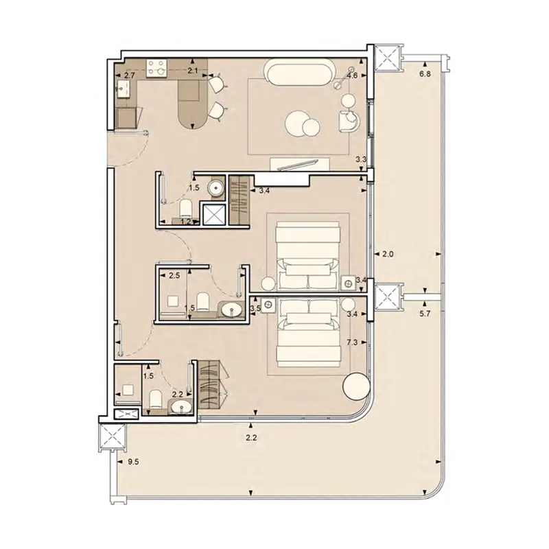 2 bedroom