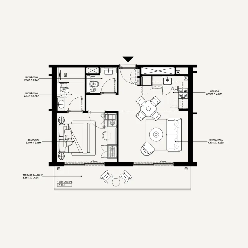 1 bedroom