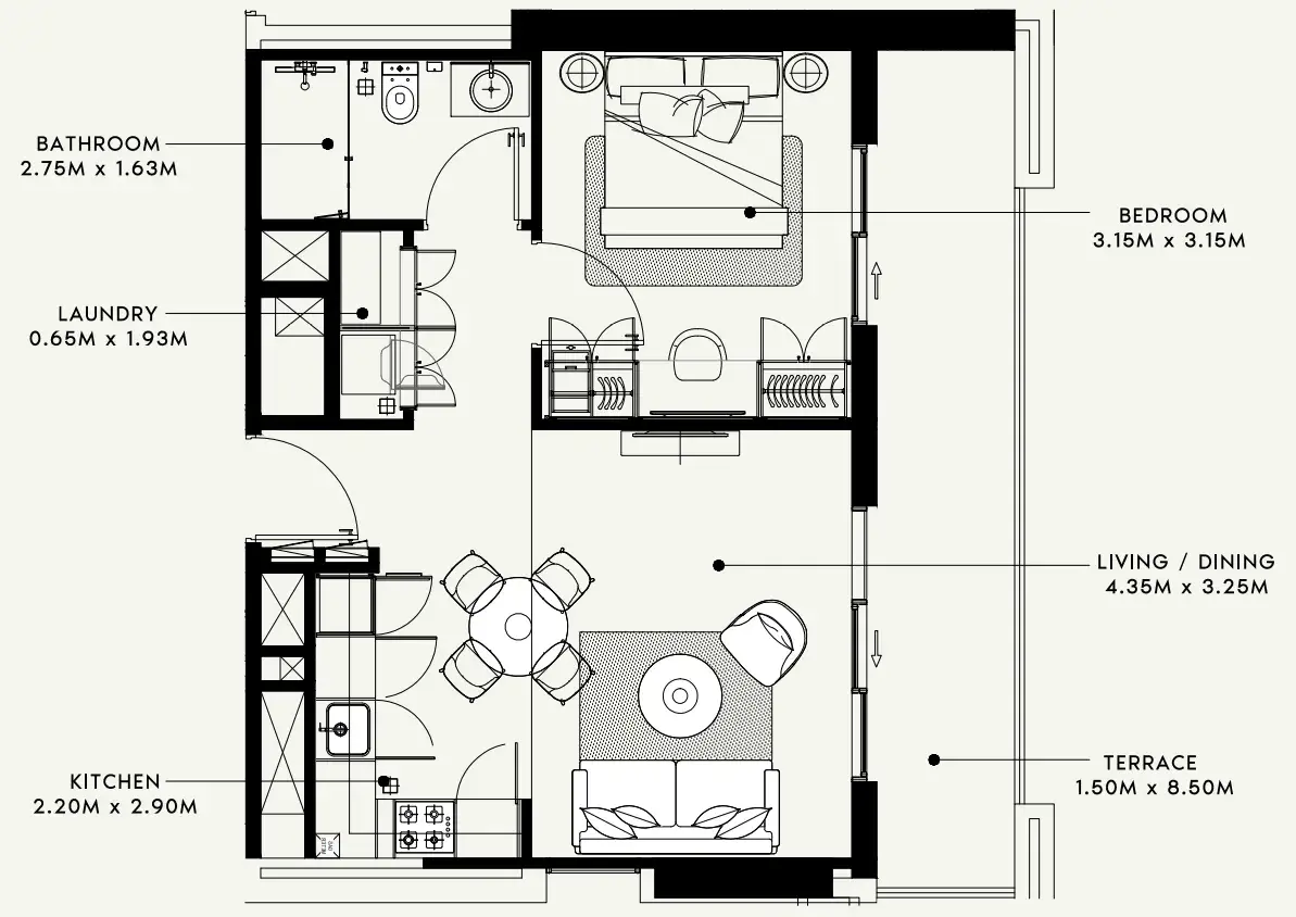 1 Bedroom apartments - Beach Oasis 1 and 2