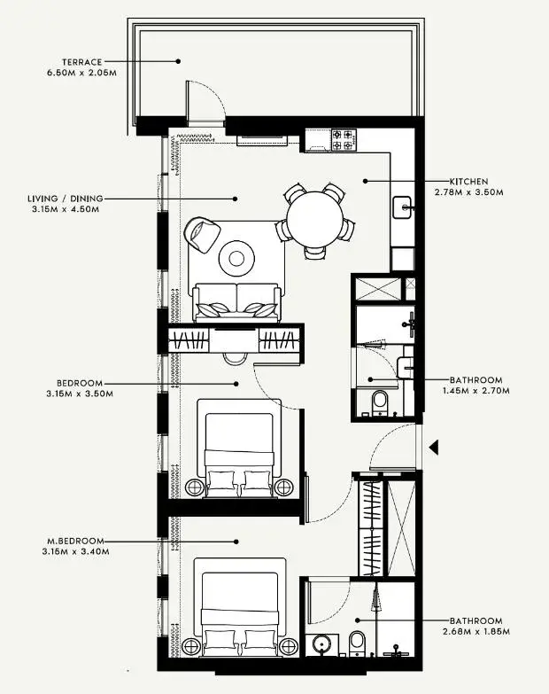 2 Bedrooms apartments - Beach Oasis 1 and 2