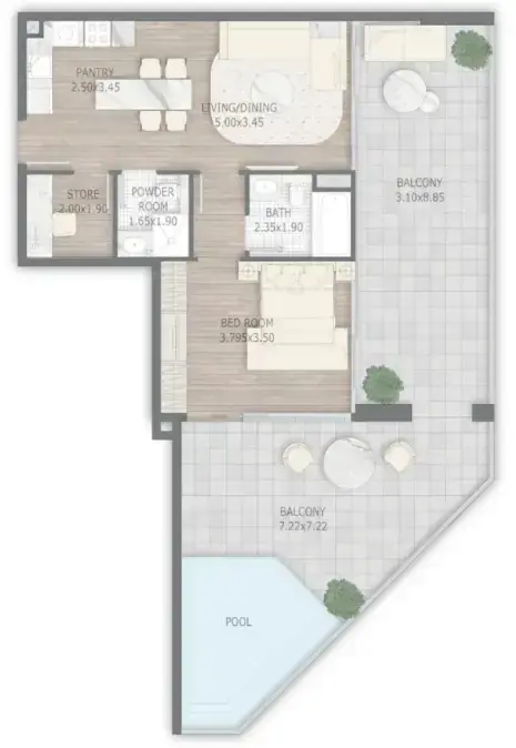 1 Bedroom apartments - Stamn One