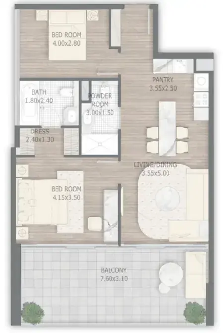2 Bedrooms apartments - Stamn One