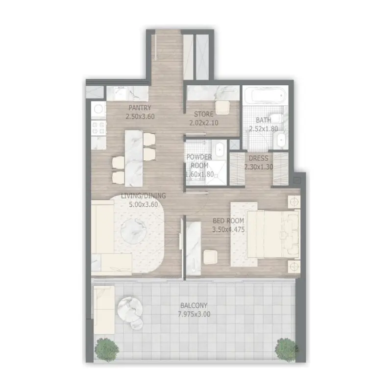 1 bedroom