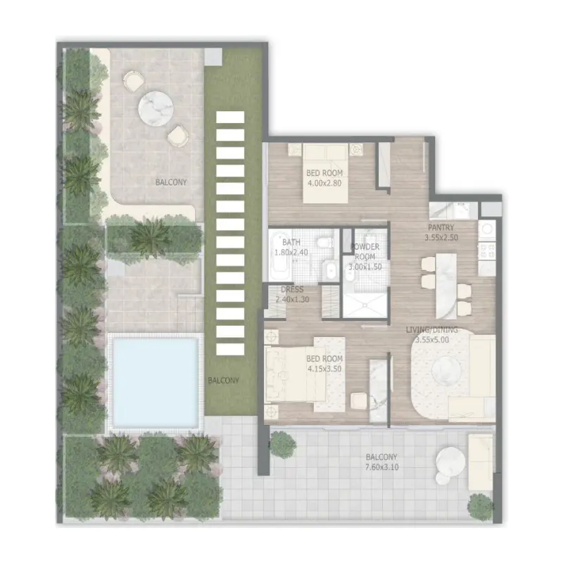 2 bedroom