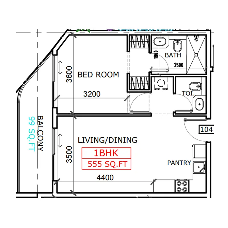 1 bedroom Apartments floor plan