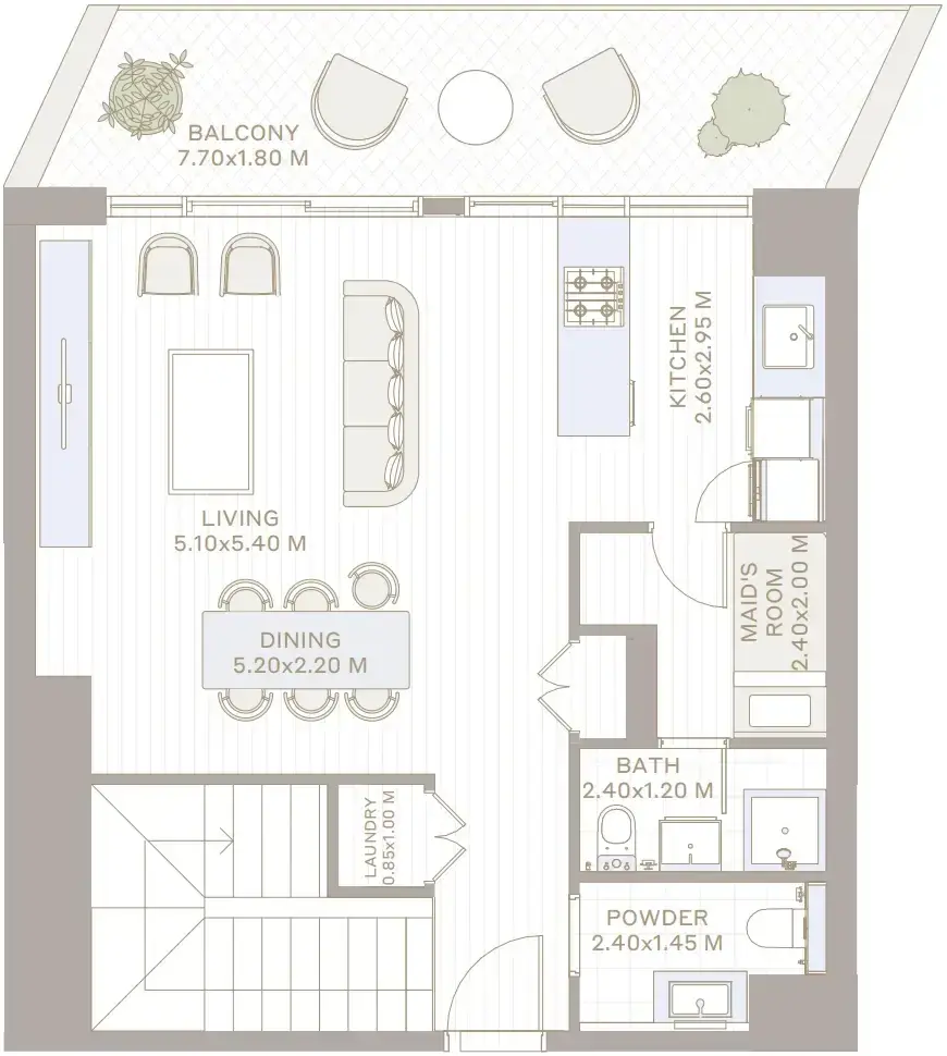 2 Bedrooms apartments - Park Five