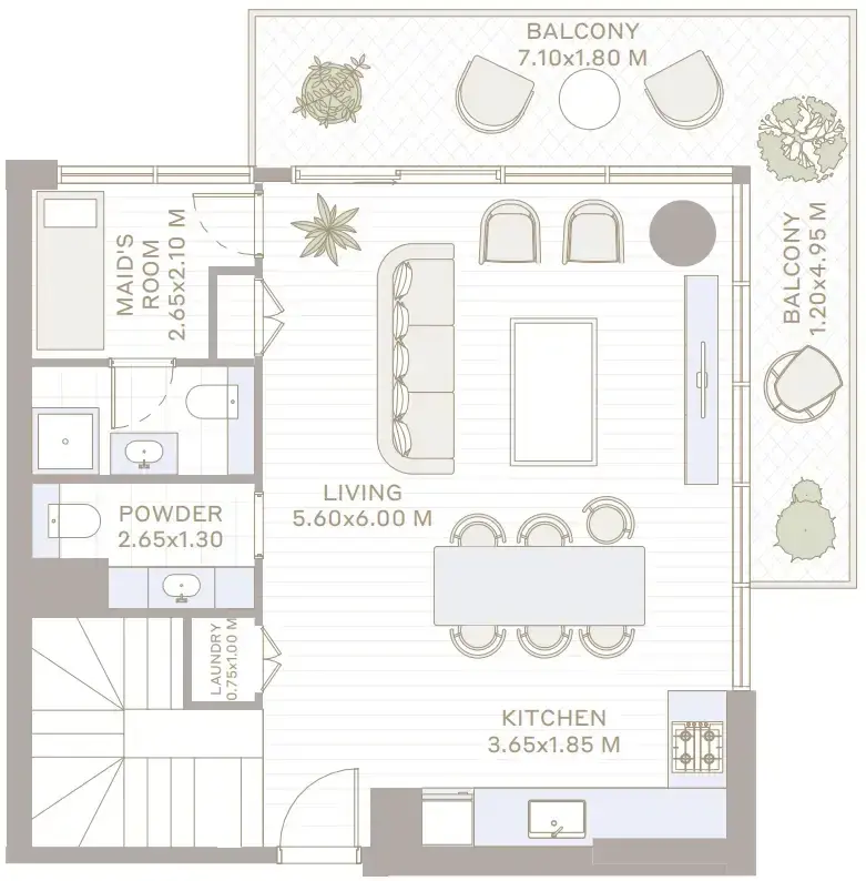 3 Bedrooms apartments - Park Five
