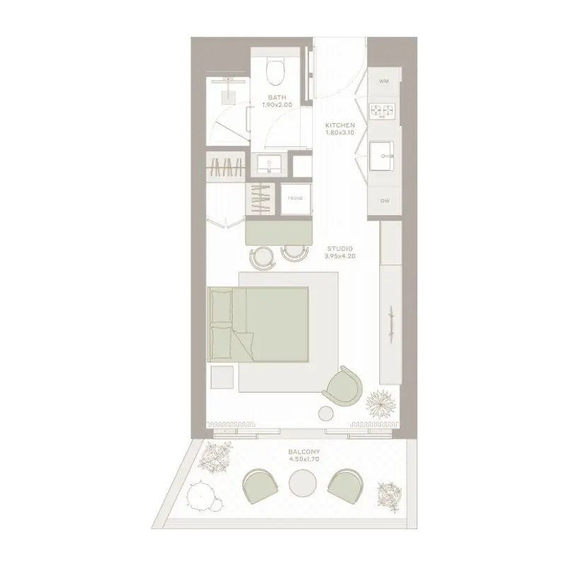 Studio floor plan