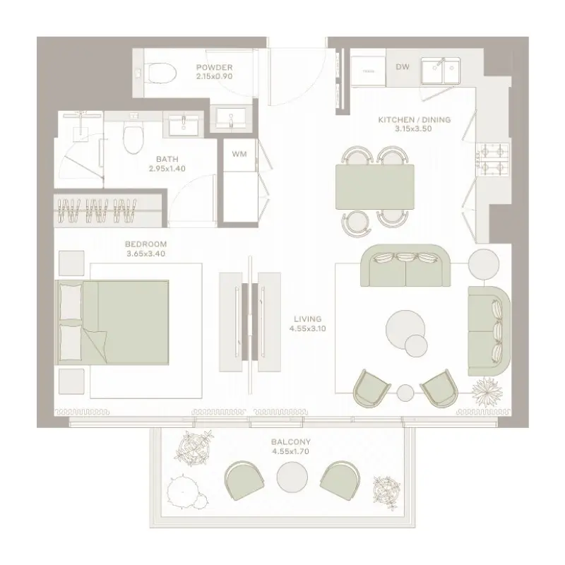 1 bedroom