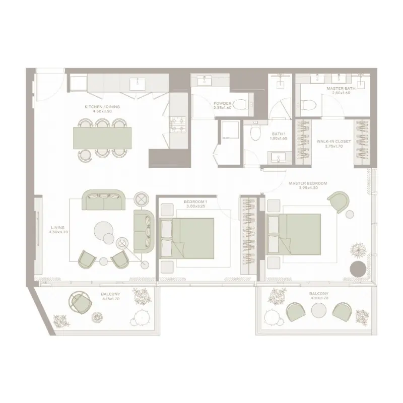 2 bedroom
