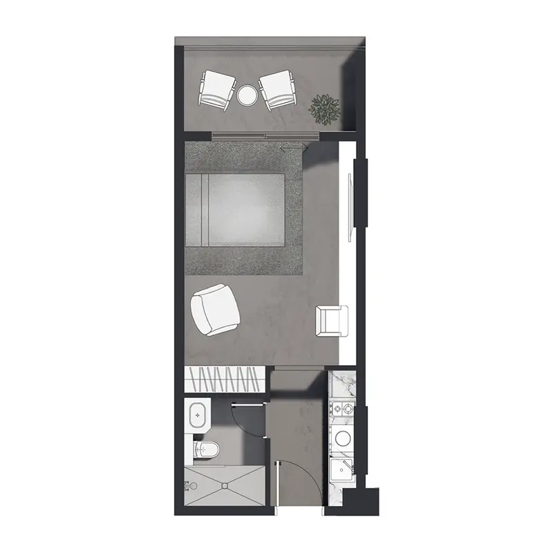 Studio Apartments floor plan