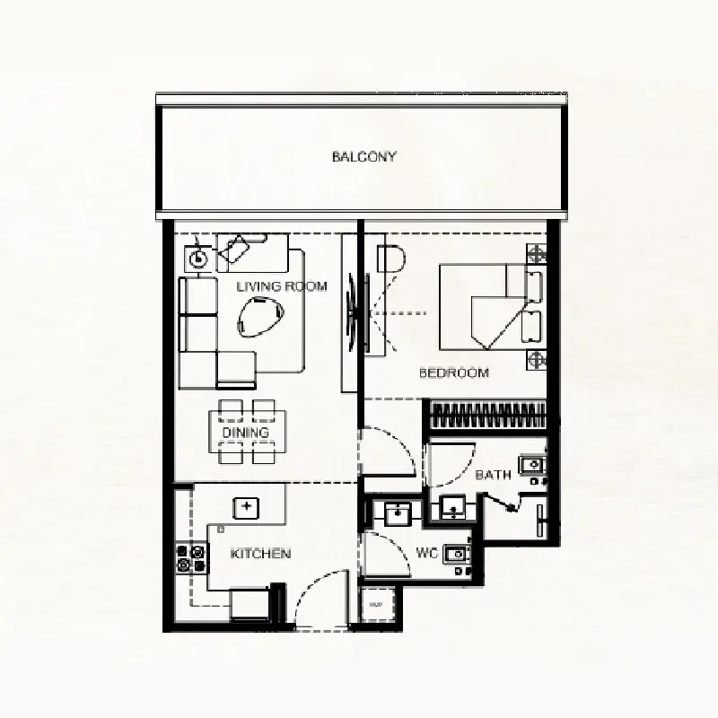 1 Bedroom apartments - Binghatti Flare