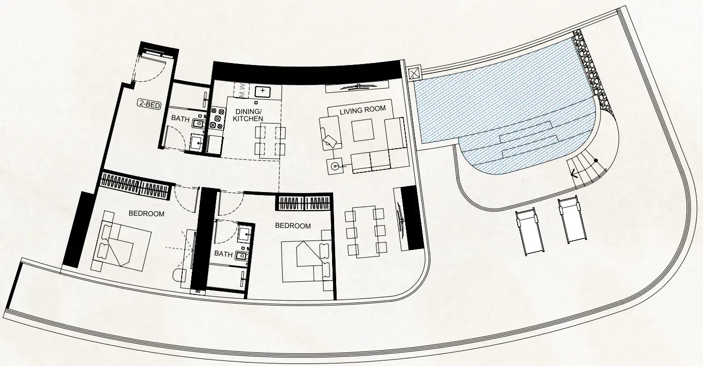 2 Bedrooms apartments - Binghatti Flare