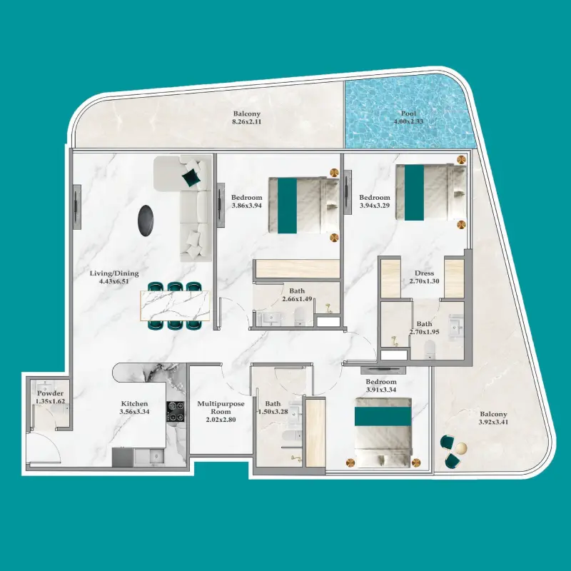 3,5 bedroom Apartments -  Breez