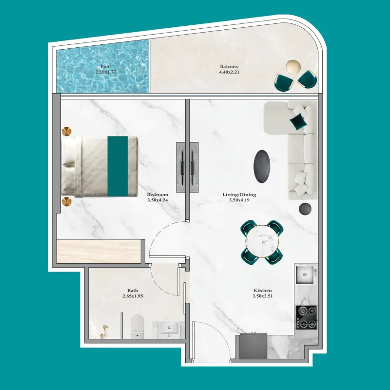 1 bedroom Apartments -  Breez