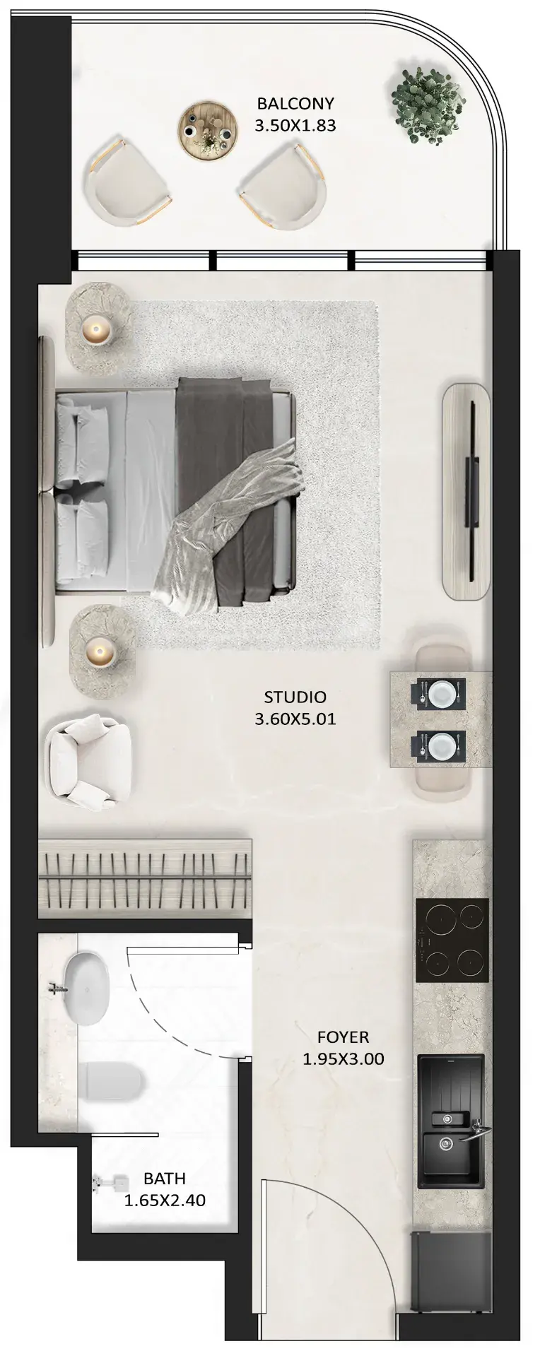 Studio apartments - SquareX One