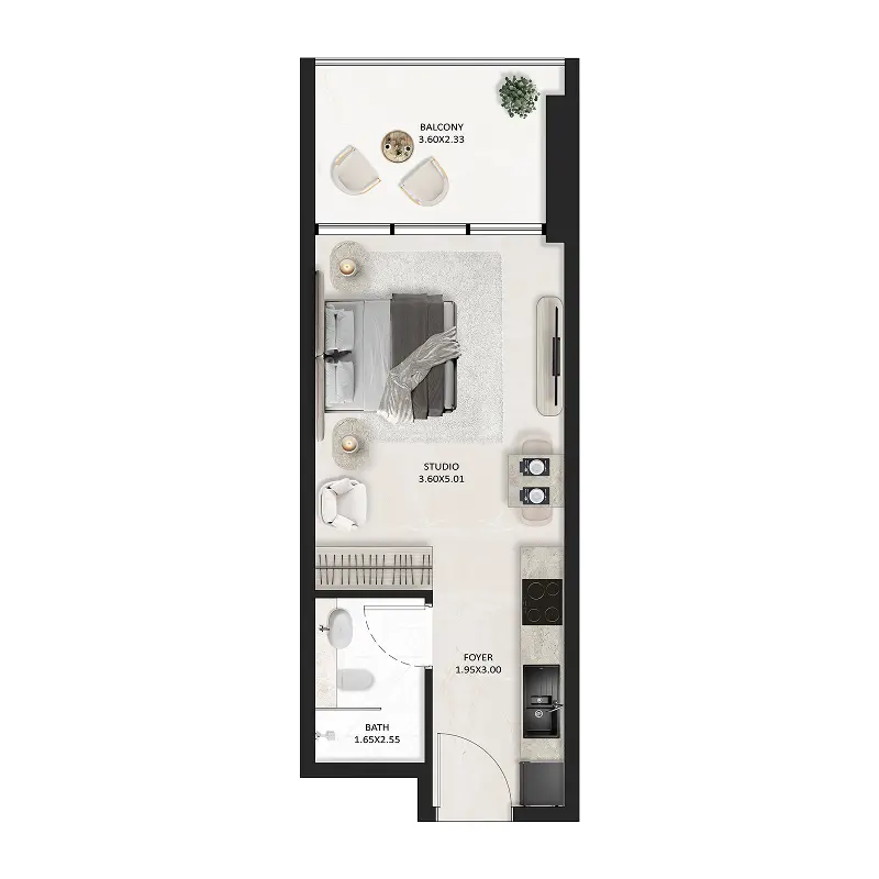 Studio Apartments floor plan