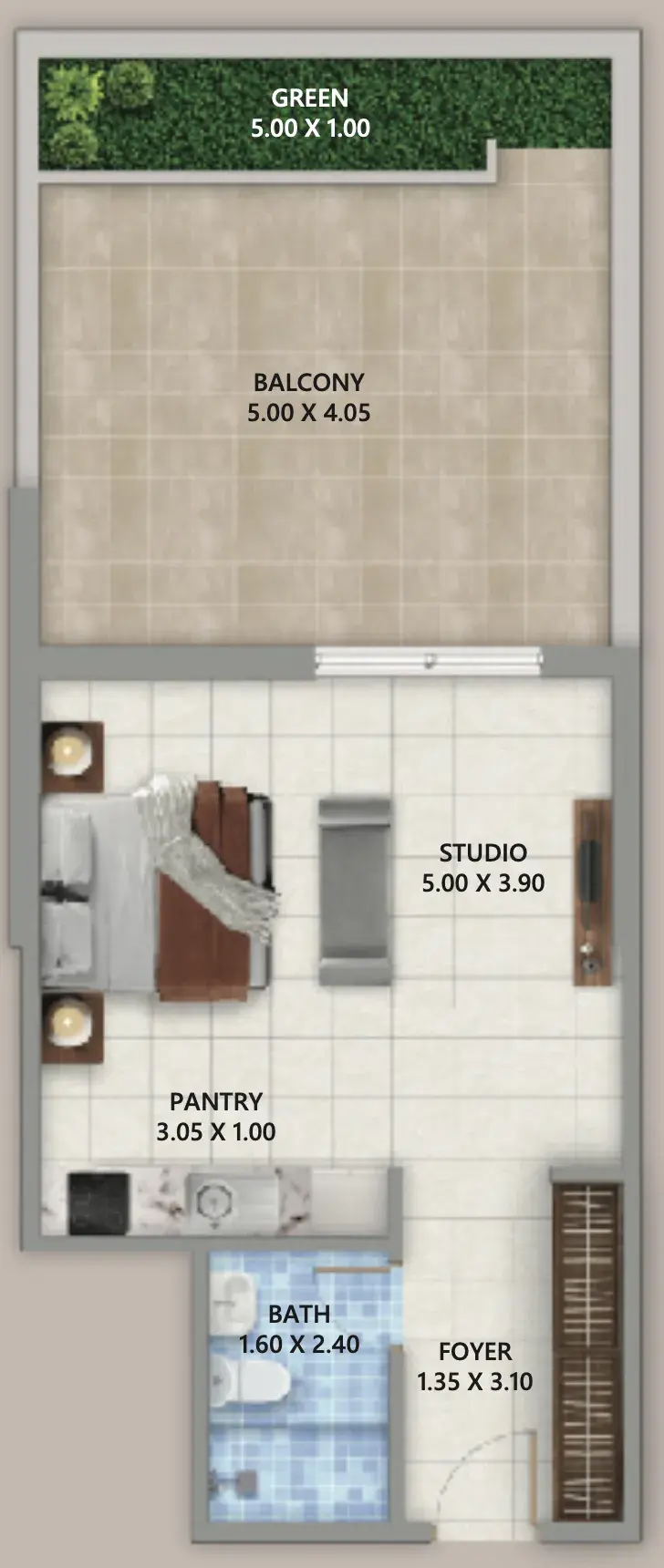 Studio apartments - Linden Residences
