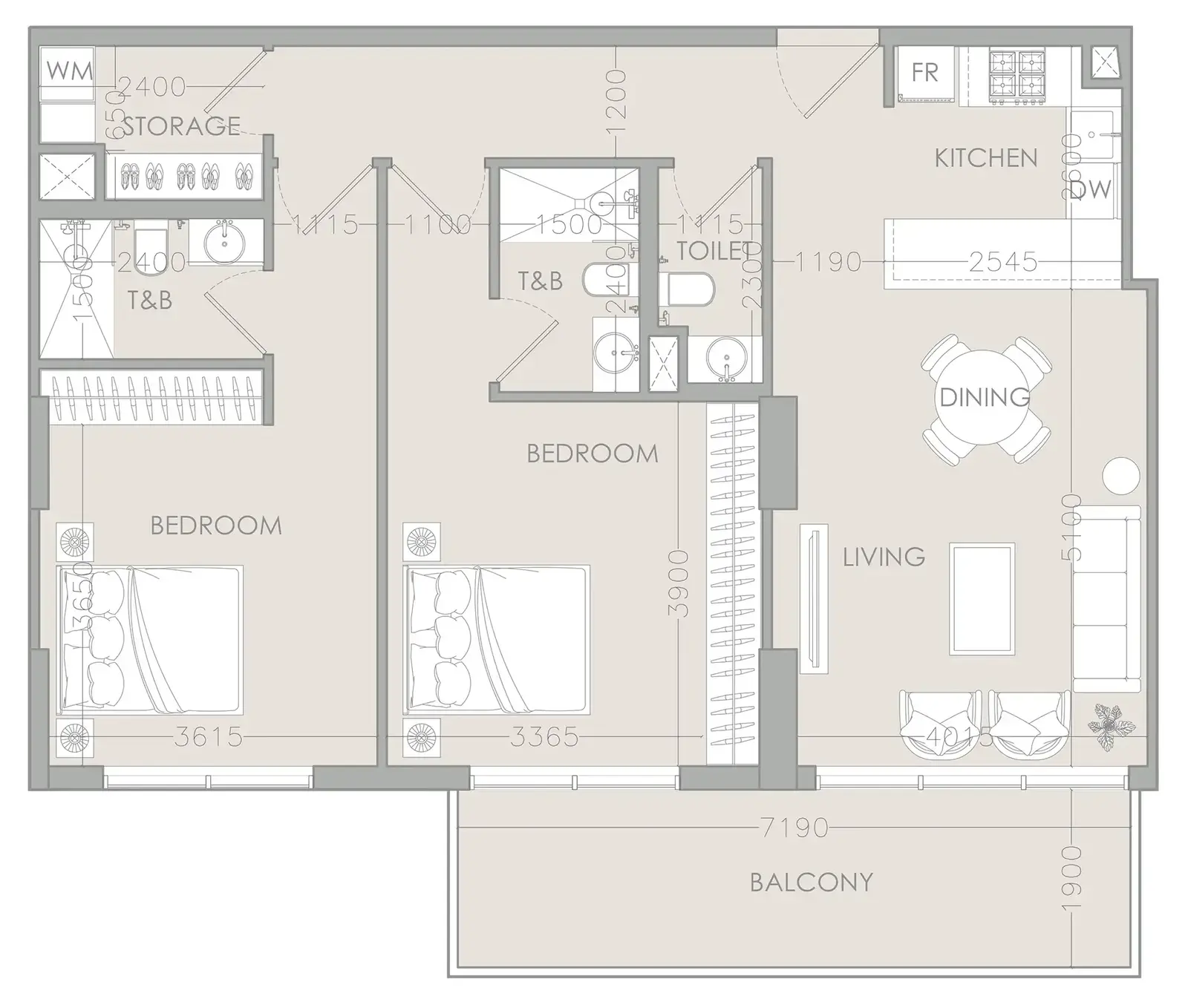 2 Bedrooms apartments - IR1DIAN Park