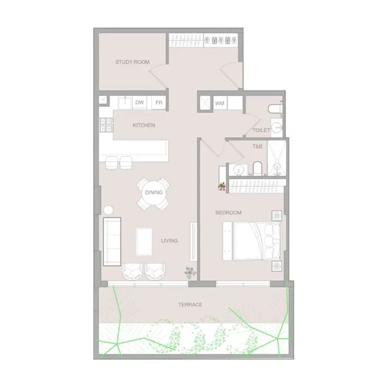 1,5 bedroom Apartments -  IR1DIAN Park
