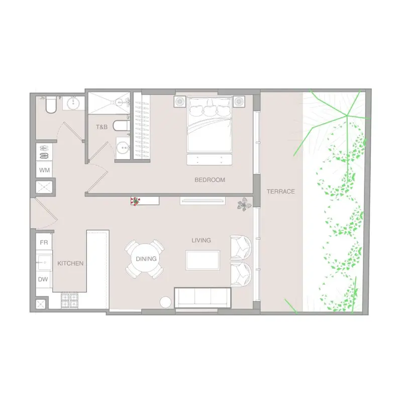 1 bedroom Apartments -  IR1DIAN Park