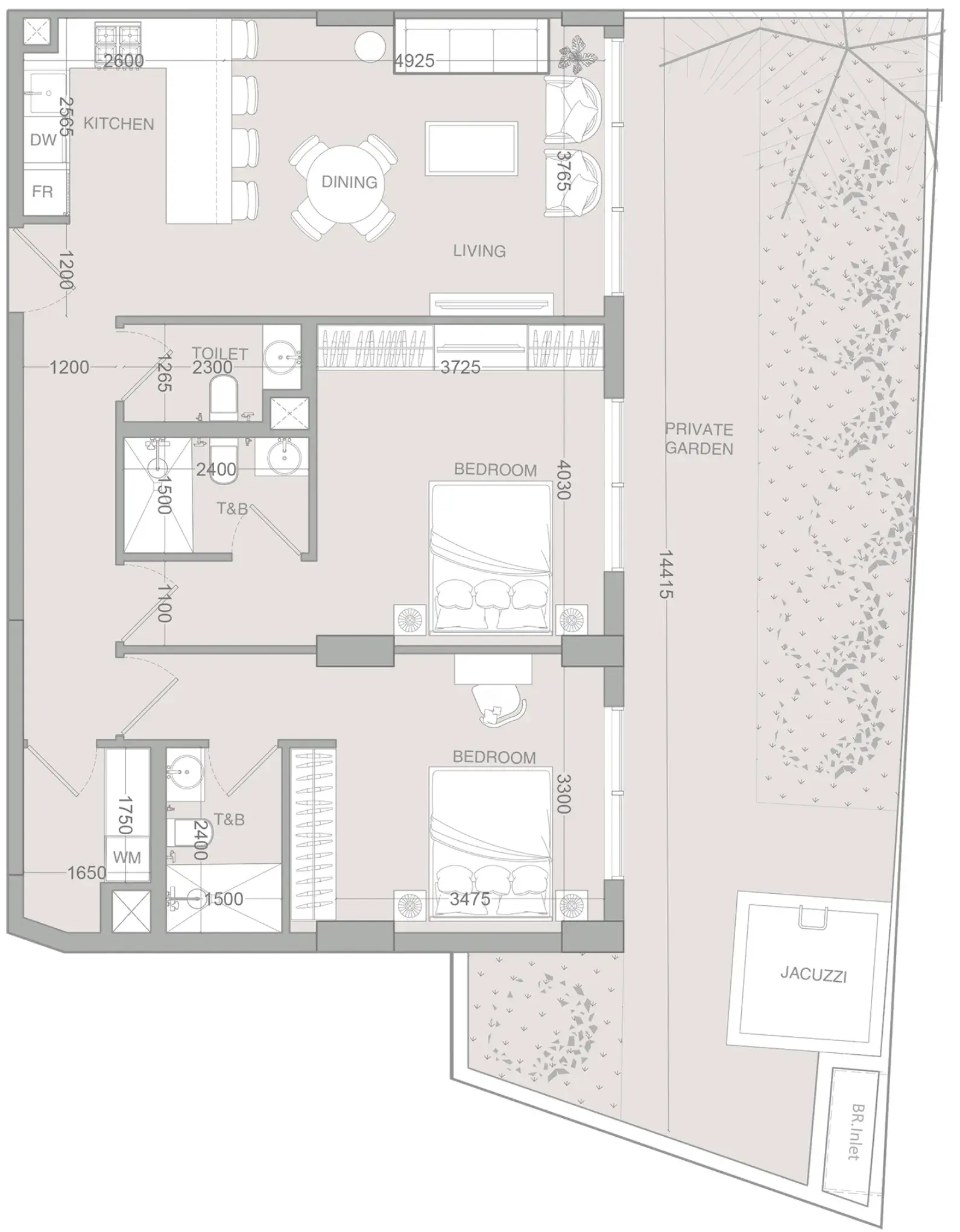 2 Bedrooms apartments - IR1DIAN Park 2