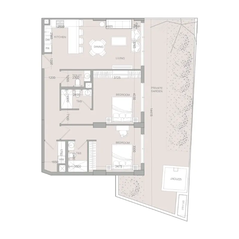 2 bedroom Apartments -  IR1DIAN Park 2