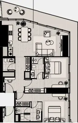 2 Bedrooms apartments - Iconic Tower