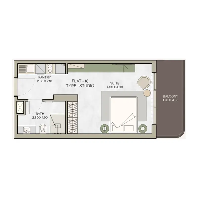 Studio apartments - Helvetia Residences