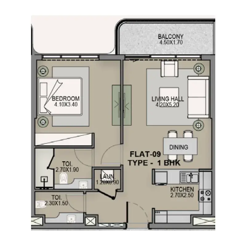 1 Bedroom apartments - Helvetia Residences