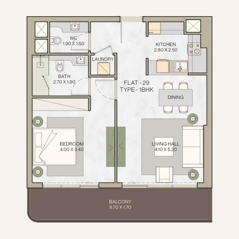 1 bedroom