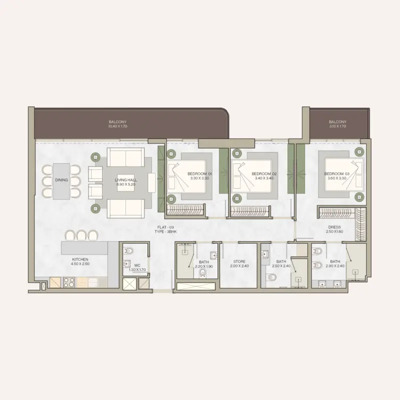 3 bedroom