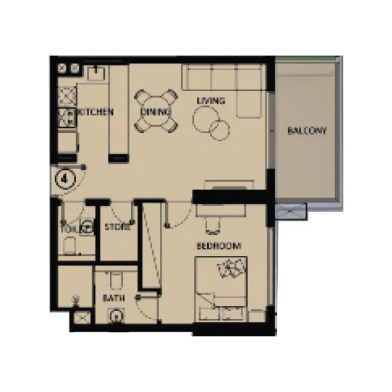 1 bedroom