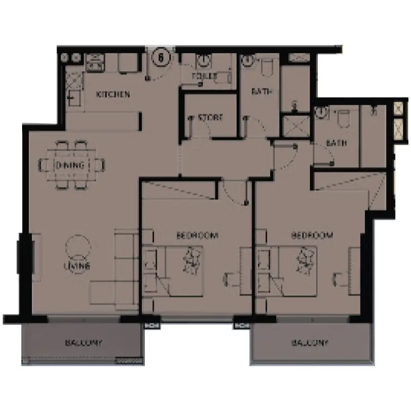 2 bedroom