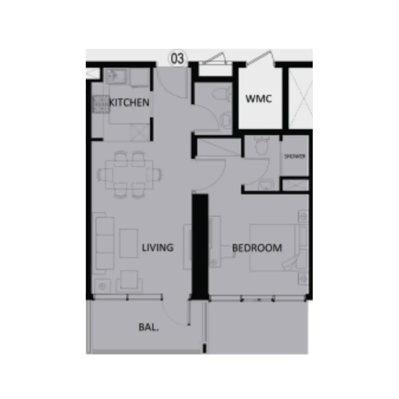 1 bedroom