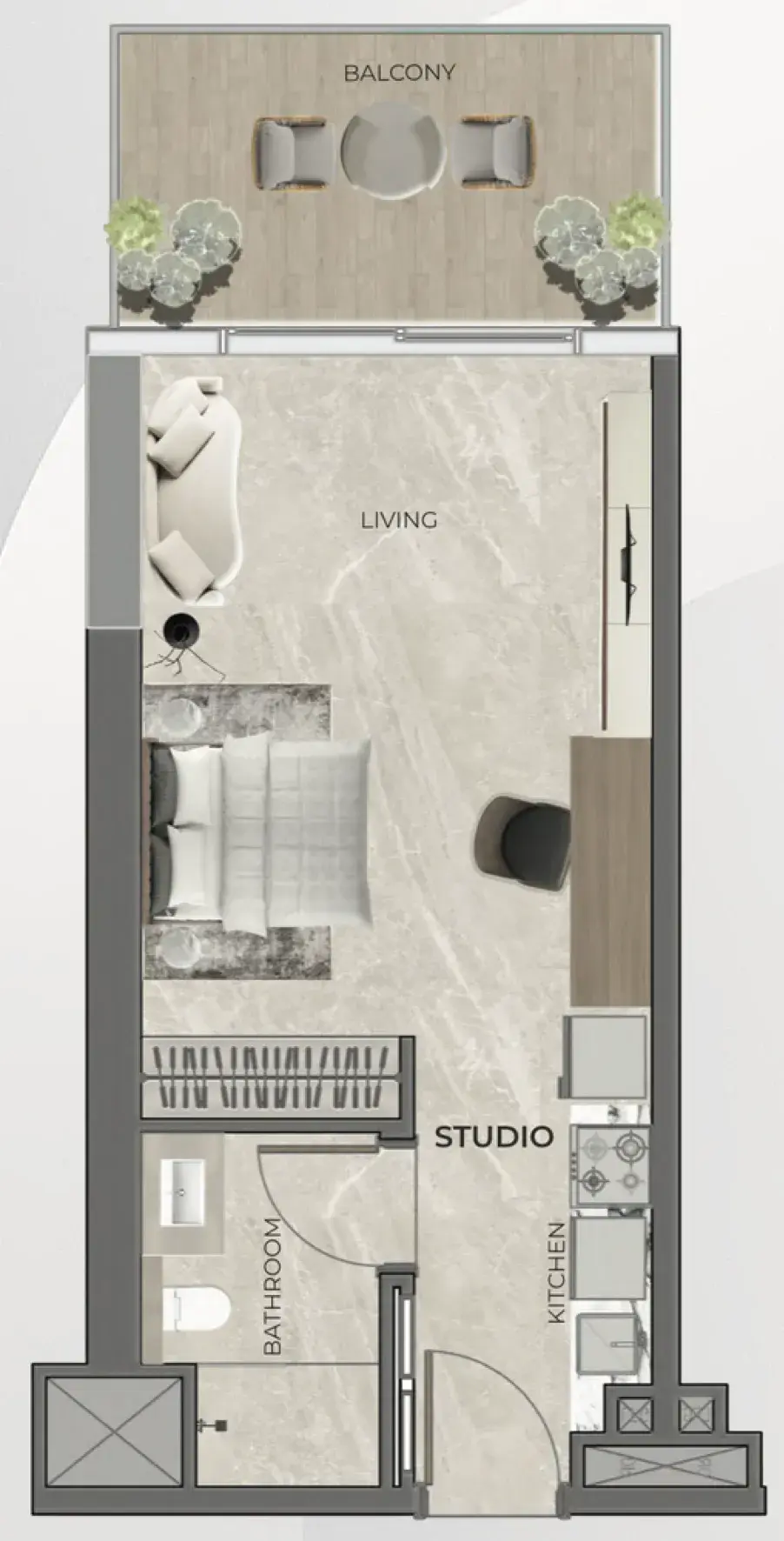 Studio apartments - Beverly Grande