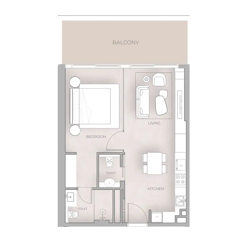 1 bedroom Apartments -  Beverly Grande