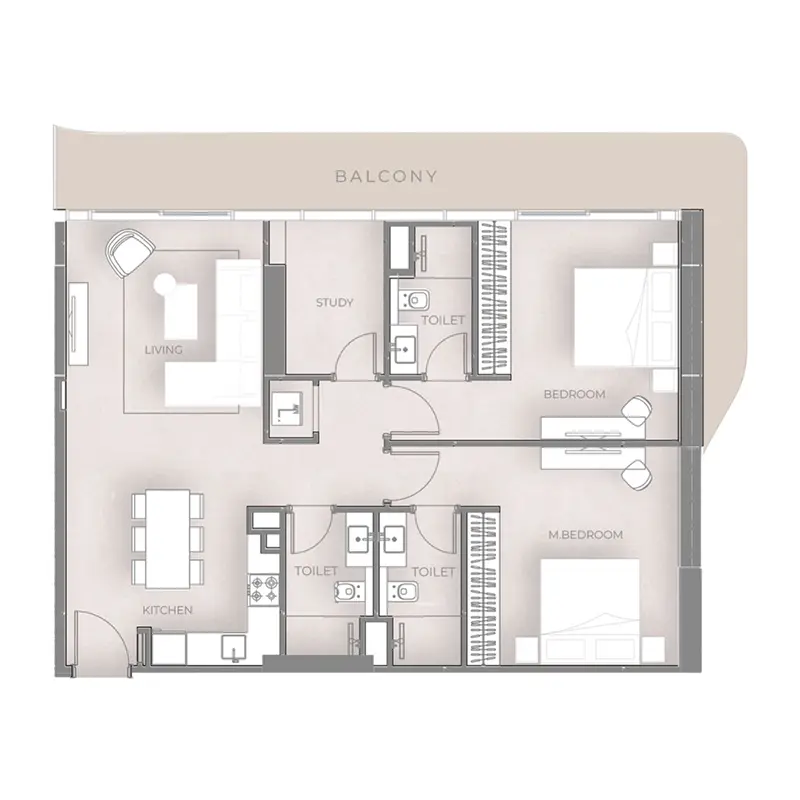 2 bedroom Apartments -  Beverly Grande