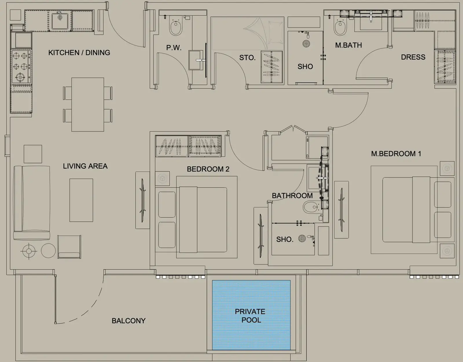 2 Bedrooms apartments - Beverly Gardens