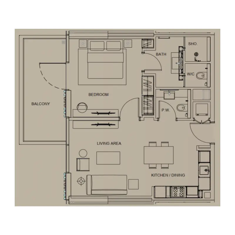 1 bedroom